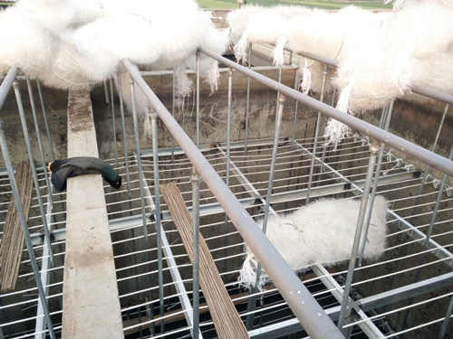 施工前軟性填料物料堆放